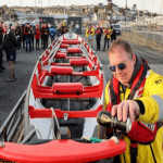 RNLI Penlee Lifeboat coxswain Patch Harvey names the new Penzance & Newlyn pilot gig
