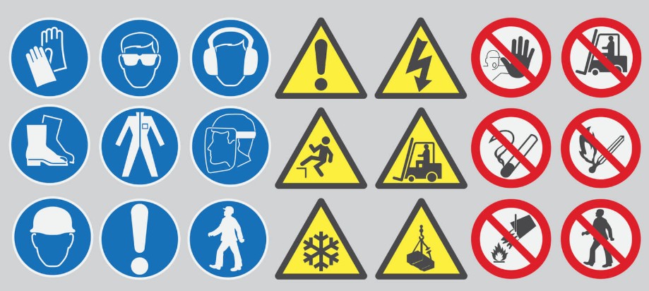 Blue Circle Signs vs. Other Safety Signs