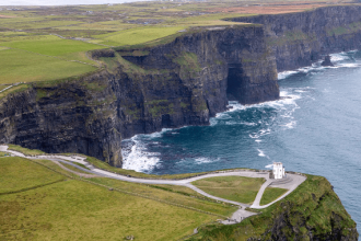 Clare County Council land purchased near Cliffs of Moher for tourism development under Strategy 2040 initiative.