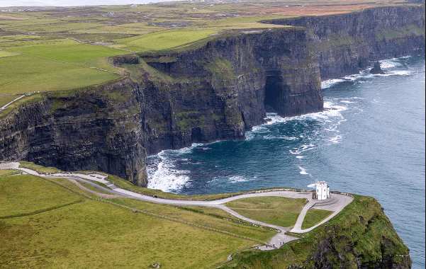 Clare County Council land purchased near Cliffs of Moher for tourism development under Strategy 2040 initiative.