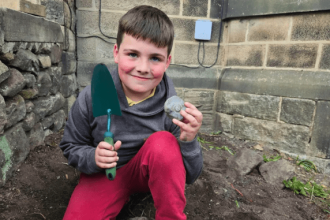 Elliott has unearthed 140-million-year-old ancient remains in the front garden of his home