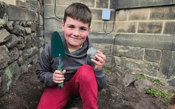 Elliott has unearthed 140-million-year-old ancient remains in the front garden of his home