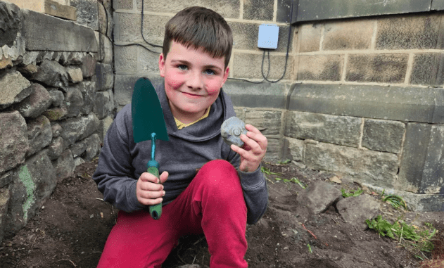 Elliott has unearthed 140-million-year-old ancient remains in the front garden of his home