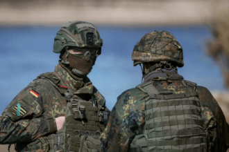 German armoured brigade deployed in Lithuania as part of NATO eastern flank defence, 2025