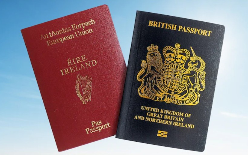 Irish and British Passport