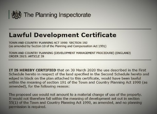 Lawful Development Certificate