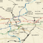 Real-time live London underground map displays exact tube train locations and arrival times
