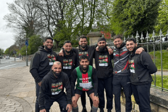 Nadeem Vali and supporters mark the end of his journey with emotional celebration