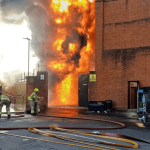 The fire at an electrical substation in Maida Vale, west London