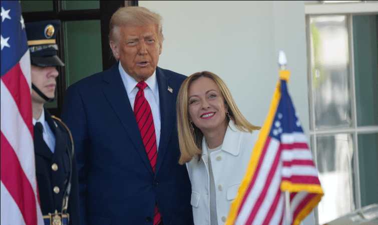President Donald Trump and Italian Prime Minister Giorgia Meloni