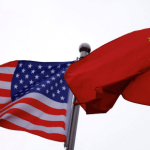 Flags of the United States and China