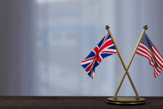 US-UK flags