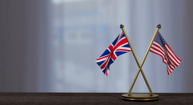 US-UK flags