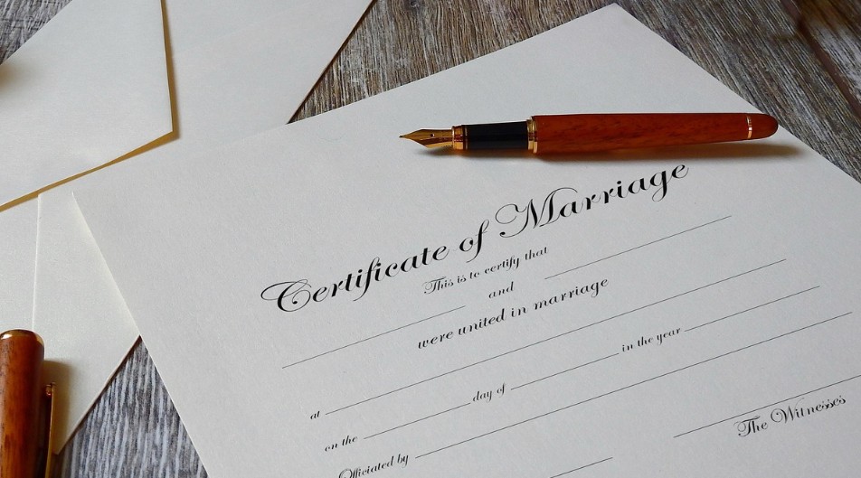 Marriage or Civil Partnership Certificate