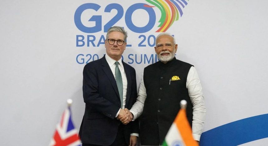 PM Modi and Keir Stamer