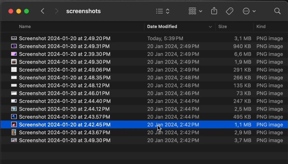 Screenshots Get Saved on a Mac (reddit)