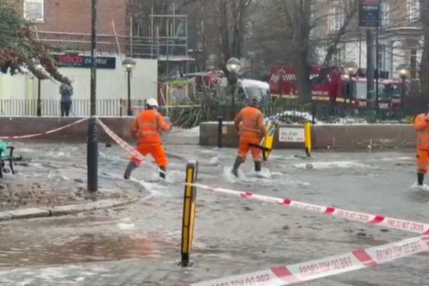 Thames Water pipe burst