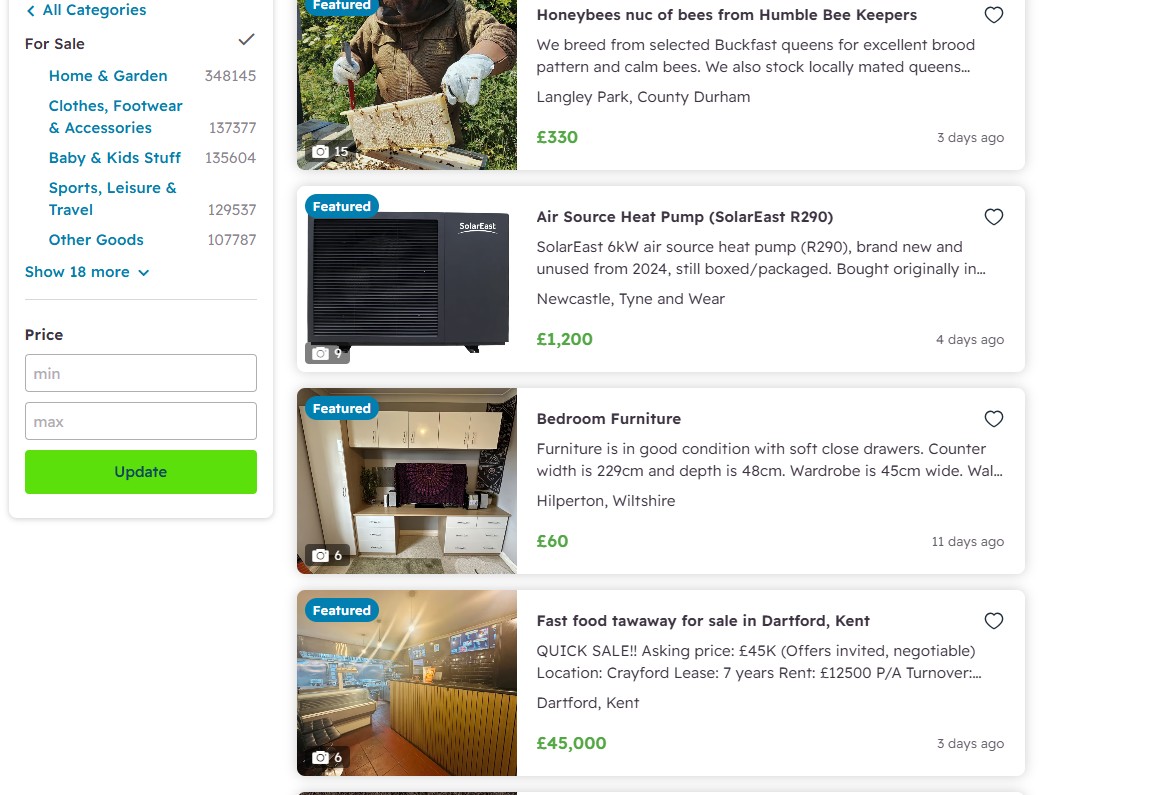 view the items