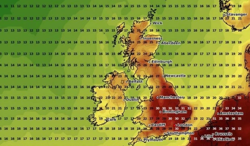 Hot weather map