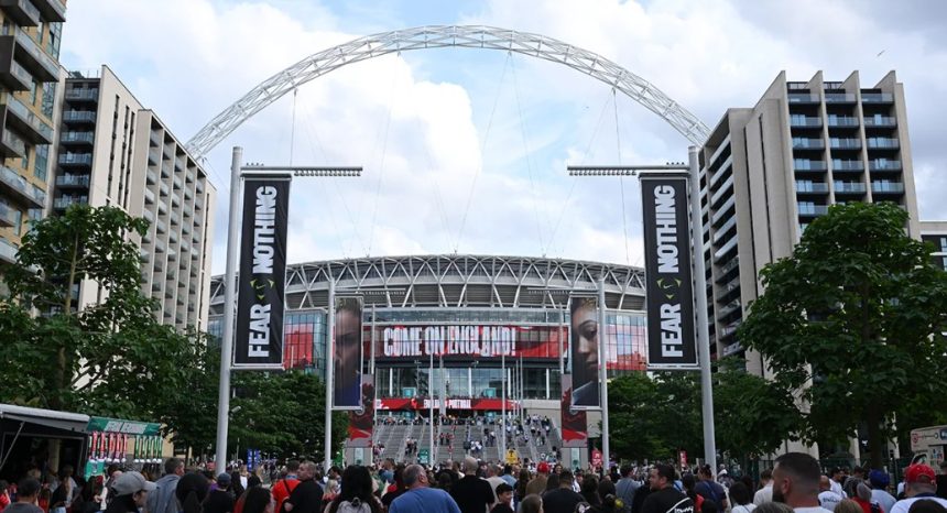 fan dies in Wembley fall tragedy