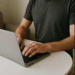 Person using laptop
