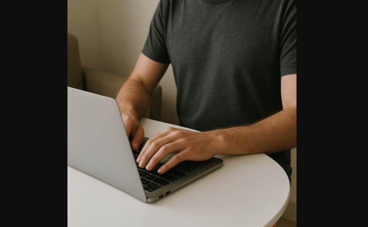 Person using laptop