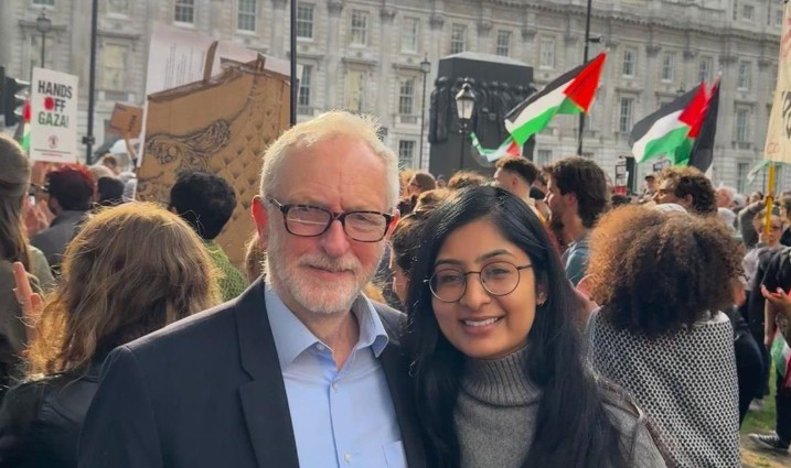 Jeremy Corbyn and Zarah Sultana