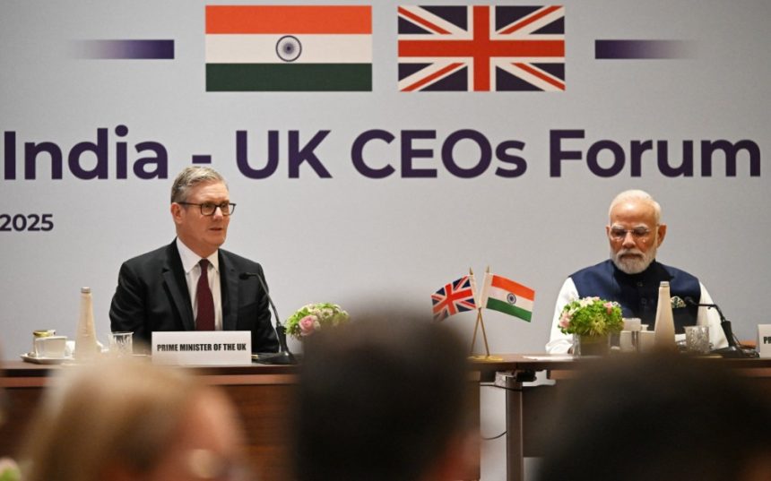 Keir Starmer and Narendra Modi