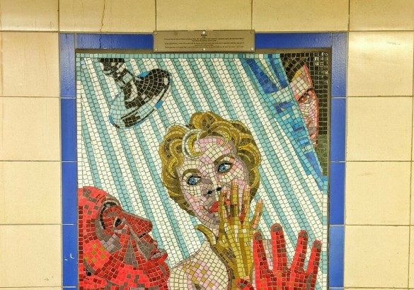 Leytonstone Station’s Hitchcock art