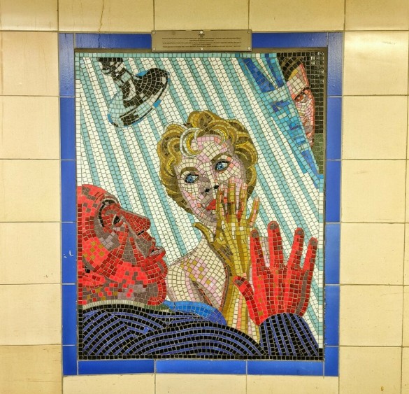 Leytonstone Station’s Hitchcock art