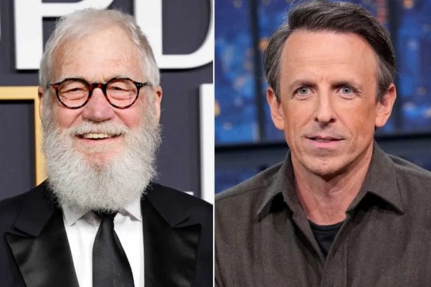 David Letterman and Seth Meyers
