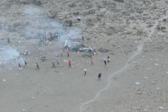 Helicopter crashed on Mount Kilimanjaro