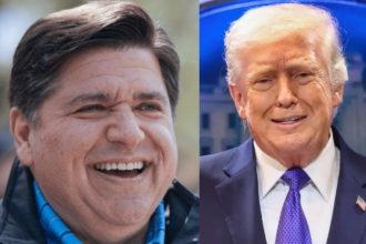 Donald Trump and Illinois Governor JB Pritzker