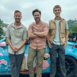 Francis Bourgeois alongside co-hosts Thomas and James