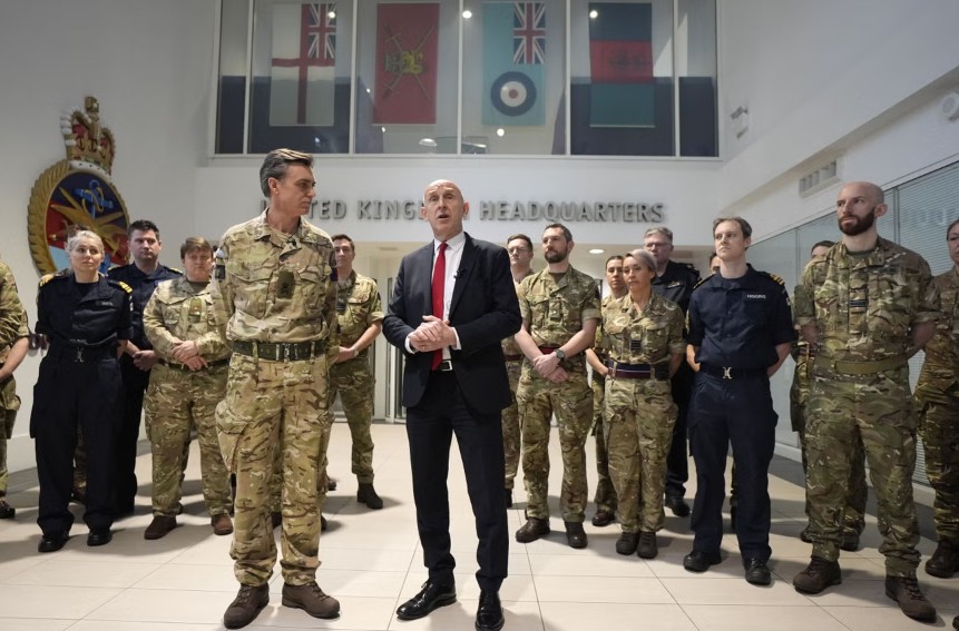 British military with Defence Secretary John Healey
