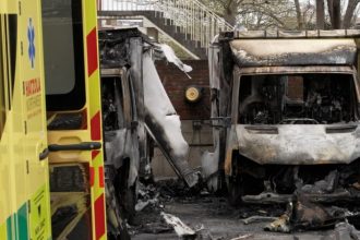 London ambulance Fire