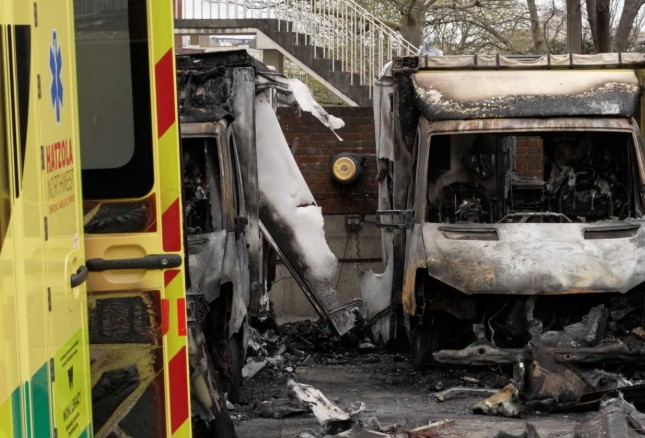 London ambulance Fire
